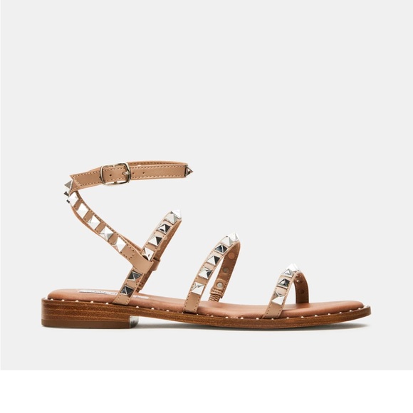 Steve Madden Women's Tan Studded Sandals - Picture 2 of 8
